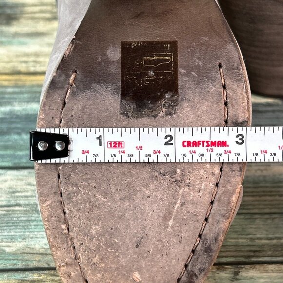 Rag & Bone Harrow Womens Sz 7 Ankle Bootie Gray Leather Block High Heel Slip On - Picture 10 of 12